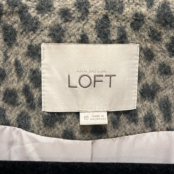 Loft Ann Taylor Womens Cheetah leopard Print Blazer Jacket Wool Blend SOFT LINED - Picture 5 of 11
